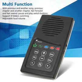 Electronic Holy Bible Audio Player, Portable Bible Player with Solar Charging, 8G Capacity, Long Battery Life, for Bible Listening (Russian with English with Kurdish)