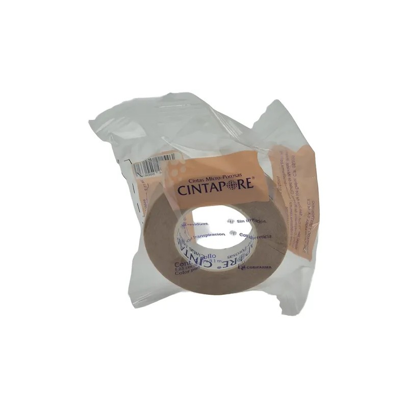 Cinta Microporosa 1.25 Cm X 9.1 Mts Color Piel