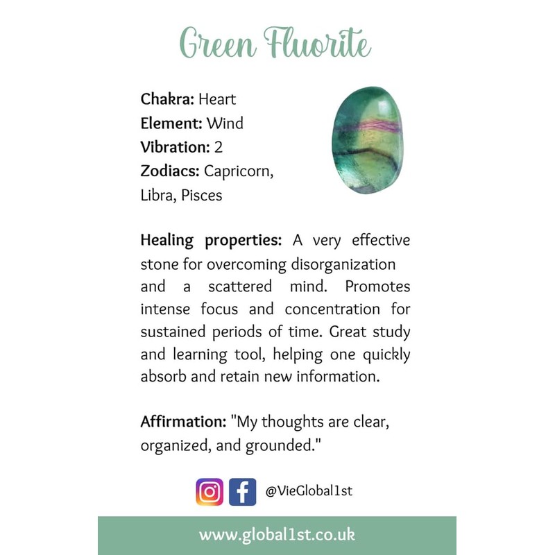 VIE VIE Double Point Pencil Pendant, Black String (Green Fluorite)