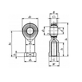 IKO Oil Free Pillow Ball Rod End with Female Thread PHS8EC