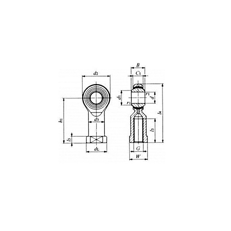 IKO Oil Free Pillow Ball Rod End with Female Thread