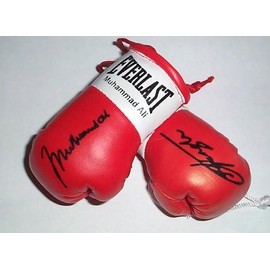 Everlast Autographed Mini boxing Gloves Muhammad Ali v Joe Frazier