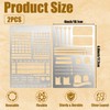 2 pcs Record Template Metal Journal Stencils for Dotted Journals
