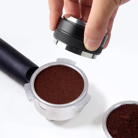 51mm Coffee Distributor & Tamper, Dual Head Coffee Leveler and Espresso Tamper Base Fit for 51mm Breville Portafilter, Adjustable Depth Professional Barista Espresso Hand Tamper for Espresso Machine