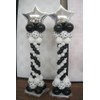 White and Black Balloons Small 5 Inch Balloons Black And