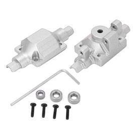 1/24 RC Axle Housing for ECX 1/24 for Barrage RGT 1/24 for FTX 1/24 Aluminum Alloy Replacement RC Front Rear Axle Housing Silver