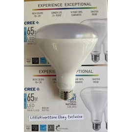 Cree 4 BULBS CREE 65W /8.5W LED FLOOD Daylight 5000K BR30 Dimmable EXCEPTIONAL BEST