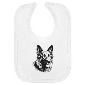 Azeeda 'German Shepherd ' Soft Cotton Baby Bib (BI00054390)
