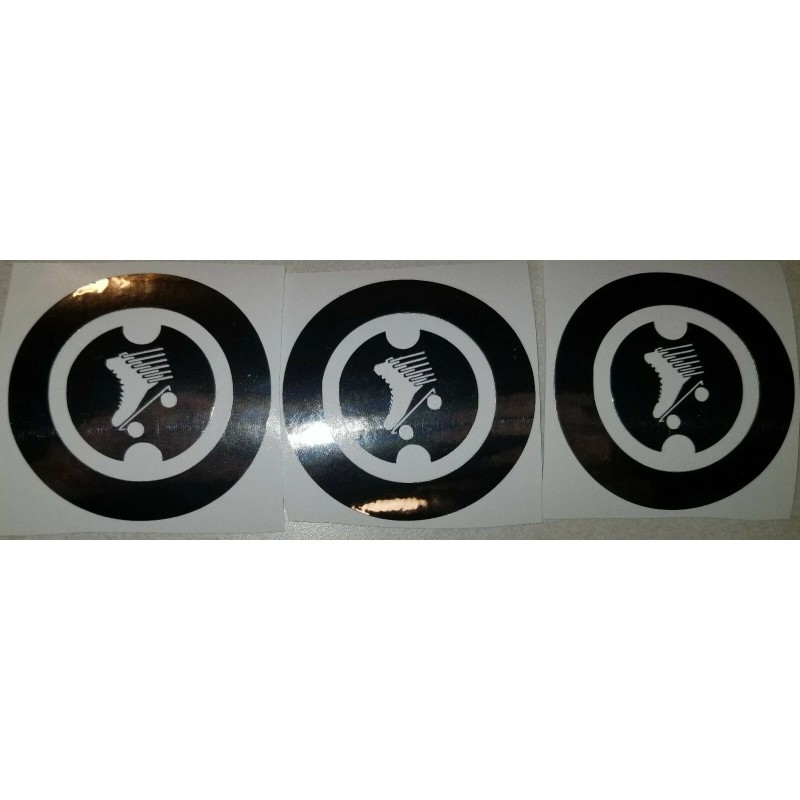ROLLERGAMES CHROME PINBALL POP BUMPER DECALS METAL-MODS