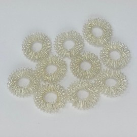 ATC Handels GmbH Finger Massage Rings in Gold or Silver for Fingers, Toes, Massage Rings Made of Spring Steel for Individual Feel-Good Moments, Relaxation (Silver, Pack of 10)