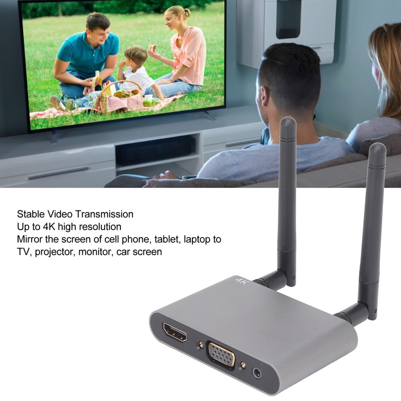 Wireless Display Adapter 4K Support 2.4GHz 5GHz WiFi VGA HD