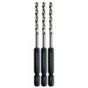 NACHI Hexagonal Shaft Ironwork Drill 3-Piece Set, 0.1 inch (3.5