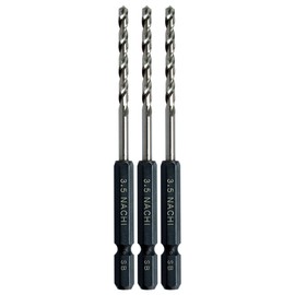 NACHI Hexagonal Shaft Ironwork Drill 3-Piece Set, 0.1 inch (3.5 mm) (Metal/Metal)