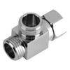 Brass Chrome 3-Way Diverter 1/2" T-Shape Hose Fitting Tee Adapter