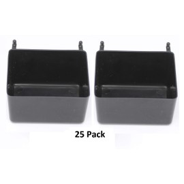 Small Plastic Black PegBoard Storage/Part Bins (25)