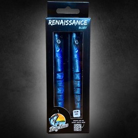 Lazy Lures - The Renaissance Eel 18g / 14cm, 2 Segmneted Eels Per Pack, Realistic Swimming Action, 3D Eyes And Super Sharp Hook, Perfect For Sea And Freshwater Fishing (Blue)