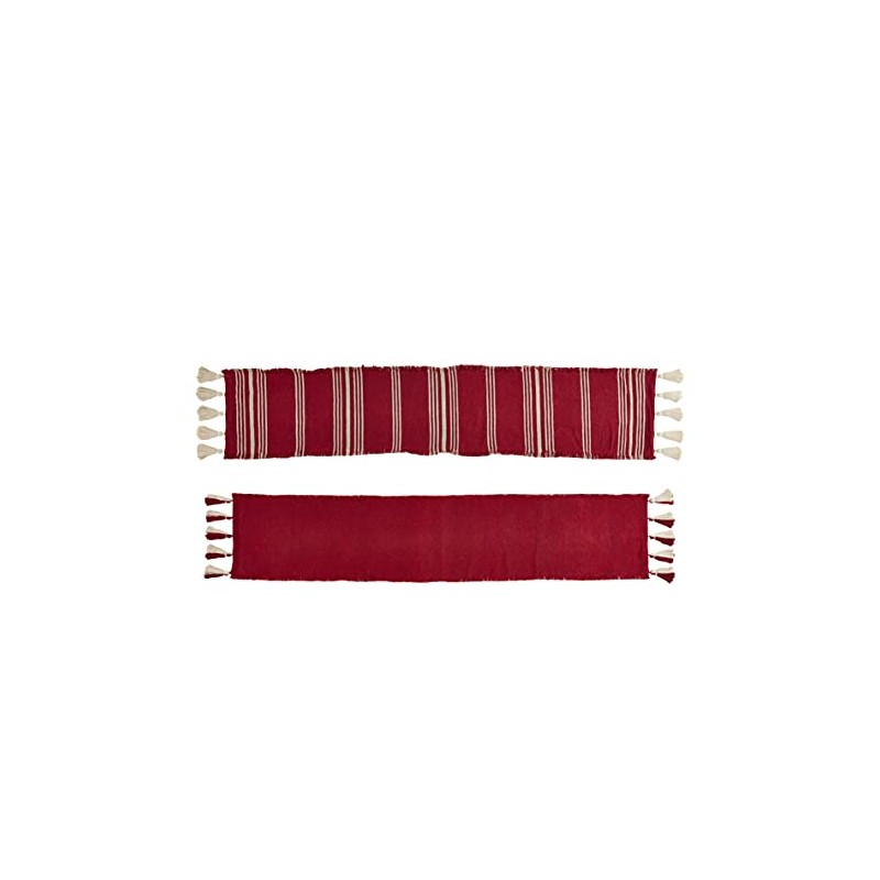 Mud Pie Red Table Runner, Solid, 18" x 90"