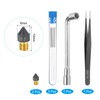 sourcing map 3D Nozzles Kit, 2pcs 3D Printer MK8 Brass