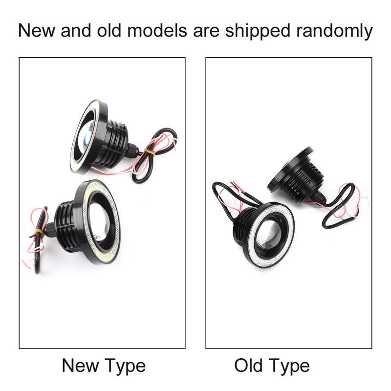 Pair 3.5in LED Fog Lights Angel Eyes with COB Universal