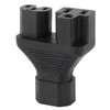 IEC320 C14 to C13 and 5‑15R Power Adapter Male to