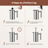 Meelio Stainless Steel French Press Coffee Maker, Double-Wall Insulated Large