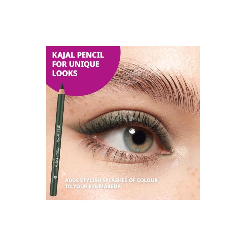 essence kajal pencil, longlasting, defining, colour intense, matte (1g)