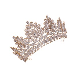 WOONEKY Stunning Wedding Hair Band Crystal Crown Bridal Tiara for Special Occasions