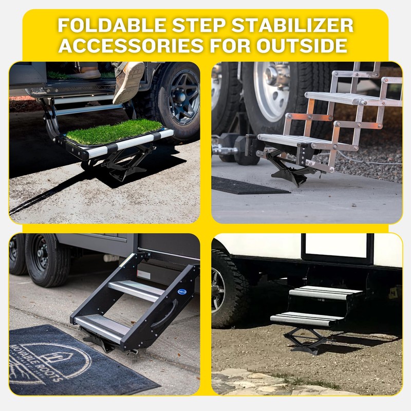 RV Step Stabilizer Kit for Travel Trailer 5th Wheels Motorhomes,