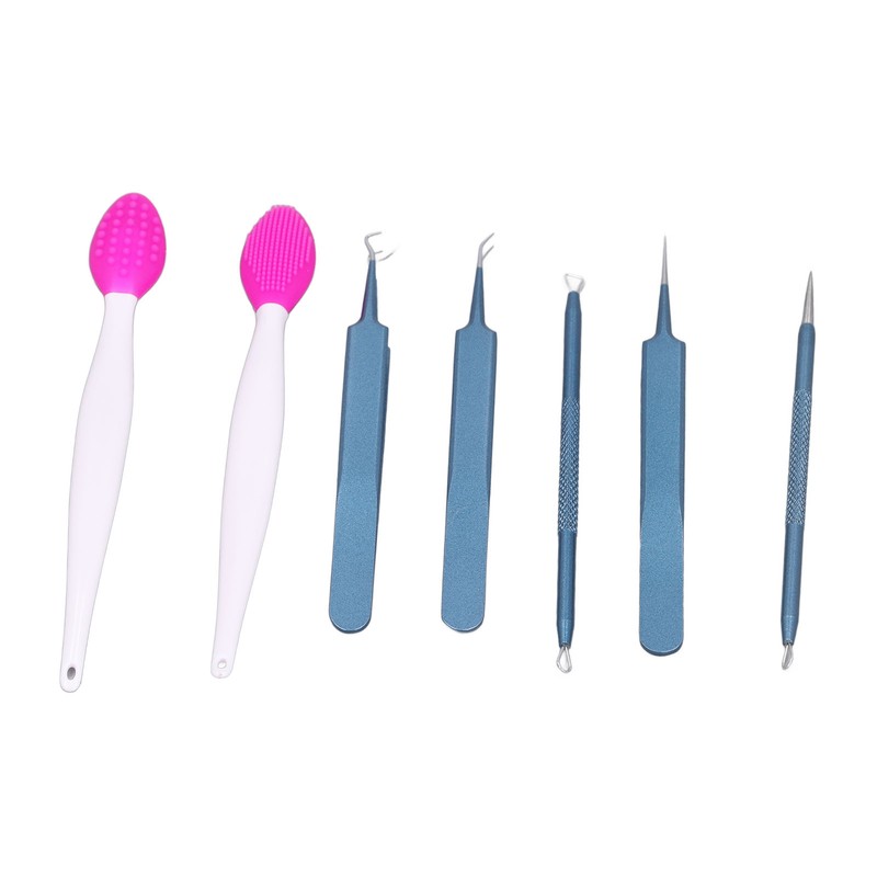 Blackhead Remover Tweezers Kit with Hot Compress Towel Clean Brush