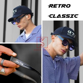 SHEEN KELLY Fashion Oversized Sunglasses Women Men Trendy Colourful Irregular Frame, 9