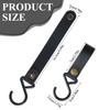 Prmape Pack of 8 S Hooks with Leather Loop, Multifunctional