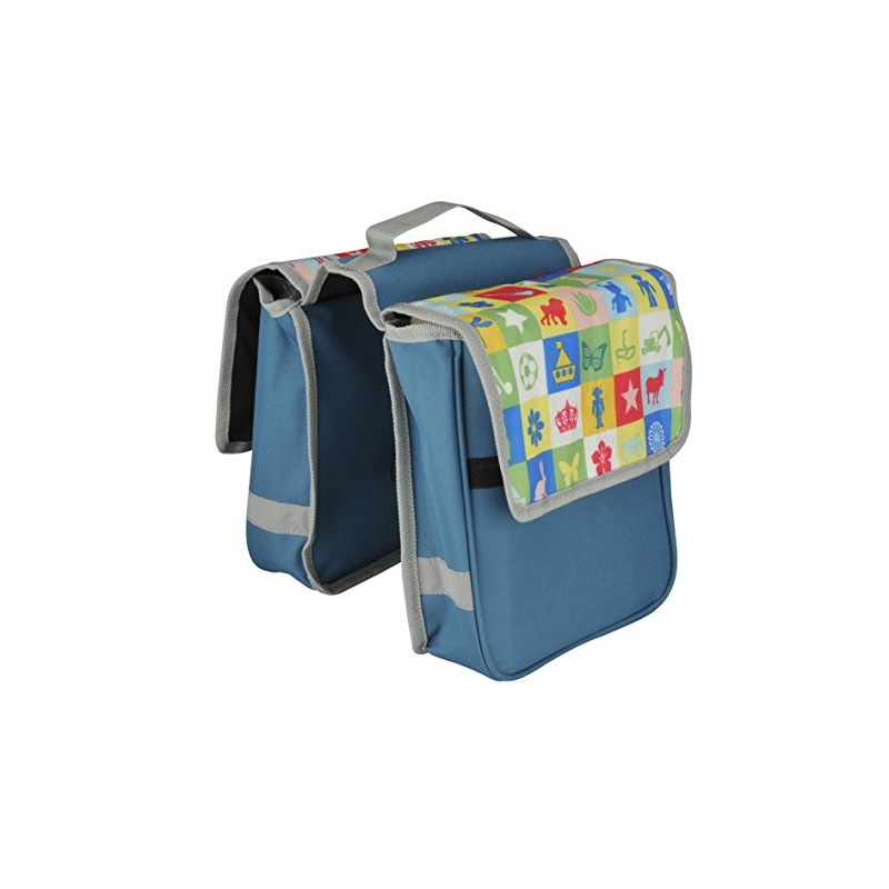 FISCHER Children's Pannier Rack Bag, Blue, 4 x 28 x