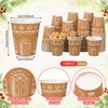 100 Pcs Christmas Gingerbread Paper Cups, 10 oz