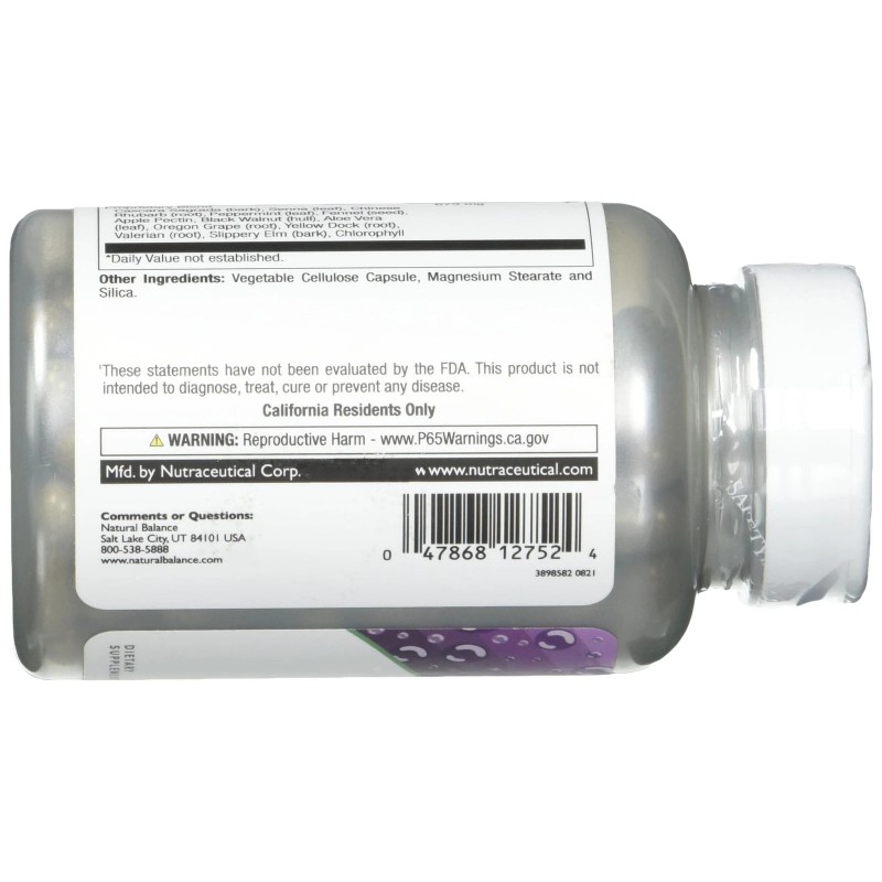 Natural Balance Herbal Colon Clenz Supplement 120 Count Gentle Digestion