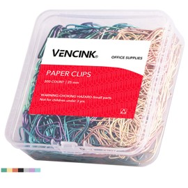 300 piezas de clips de papel multicolores bonitos, alambre de acero inoxidable suave con forma de gota de color, clips de papel pequeños para suministros de oficina, niñas, niños, estudiantes de