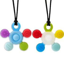 Collares masticables para niños sensoriales, juguetes masticables de silicona Seeway para niños con TDAH, autismo, ansiedad, motor oral, reducir los adultos y los niños masticando inquietos