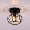 FRIXCHUR Black Modern Semi Flush Mount Ceiling Light Fixture Ceiling