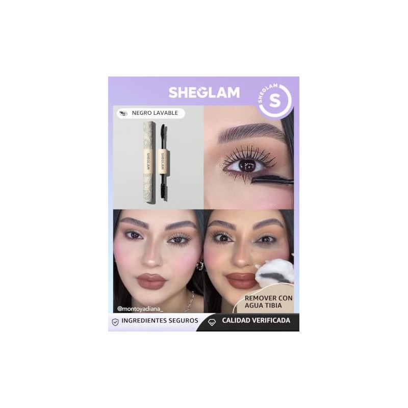 SHEGLAM Máscara de Pestañas 2 en 1 Volumen y Longitud