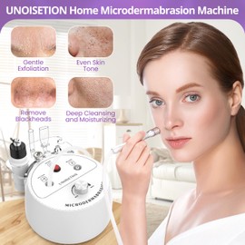 Diamond Microdermabrasion Machine, UNOISETION 3 in 1 Dermabrasion Facial Machine for Exfoliation & Blackhead Removal, Home Use Facial Skin Care Device
