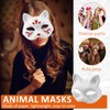 24PCS DIY White Paper Cat Mask for Costume Party Paintable