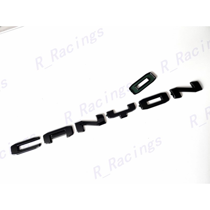 GMC 4PCS Gloss Black Door Rear AT4 Canyon OVERLAY Emblems