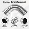 QUARKZMAN 1 Piece Exhaust Elbow Pipe 1.5 Inch Outer Diameter