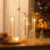 Teenyyou 12 Set Glass Hurricane Candle Holders 12.6" Open Ended