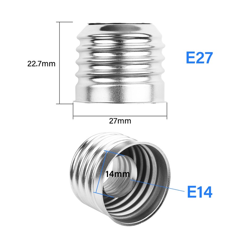 SinLoon 10 Pcs E27 to E14 Socket Adapter E27 to