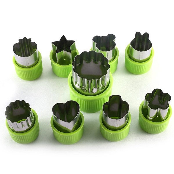 Vegetable Cutter Shapes Set 9 Pcs Mini Cookie Cutters for