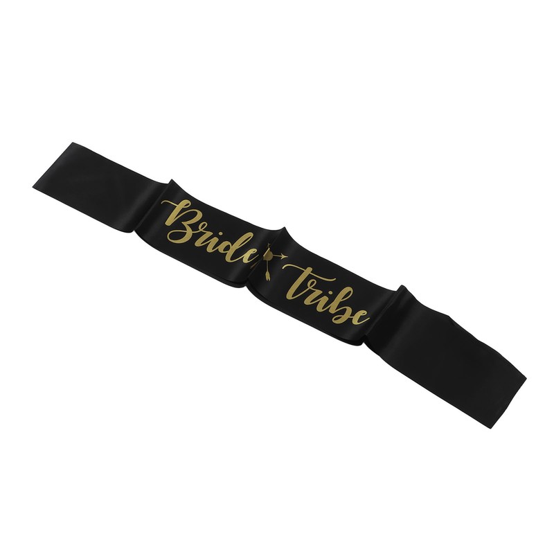 8Pcs Bride Bridesmaid Sash Gold Letters Hypoallergenic Material Wedding Bride