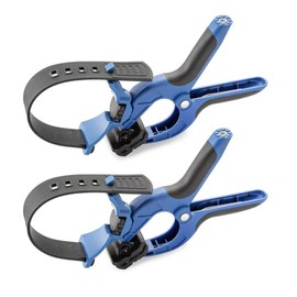 4'' Clamping Hose Holders (Pack of 2) – Spring Clamps Hose Holder w/Nylon, Thermoplastic, Non-Slip Rubber Grip - 3'' Jaw Opening Dust Collection Accessories - Versatile Mounting Clamps Hose Holder