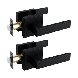 NEWBANG Solid Door Lever Handle Matte Black Finish