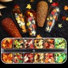 12 Grids Autumn Maple Leaf Nail Art Glitter Sequins Fall