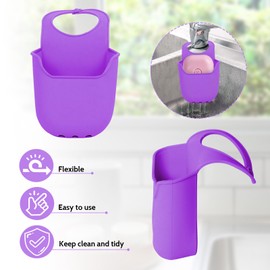 Minicoco Kitchen Sink Sponge Holder for Storing Cleaning Small Items Such as Brushes and Soap in The Kitchen and Bathroom Sink Kitchen Sink Caddy Kitchen Accessories